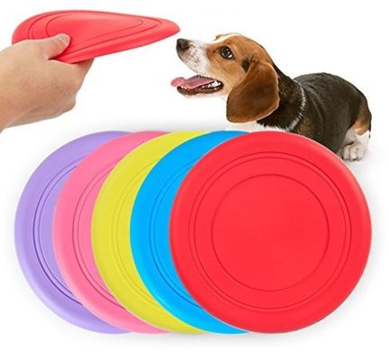 اسباب بازی های لاستیکی سیلیکونی مقاوم در برابر گاز خوردگی Pet Frisbee 17.8 سانتی متر